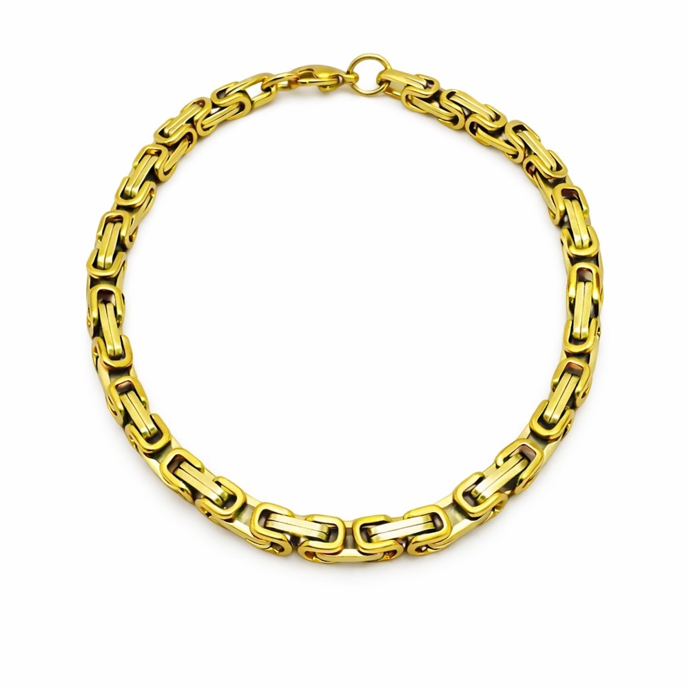 6mm | Gold | Byzantine Chain Bracelet